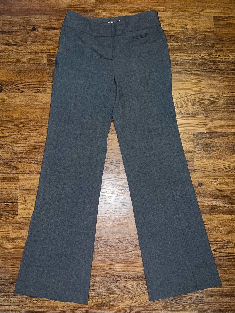 LOFT Trousers Charcoal Gray Straight Leg Office Casual Chic Dress Pants Size 0